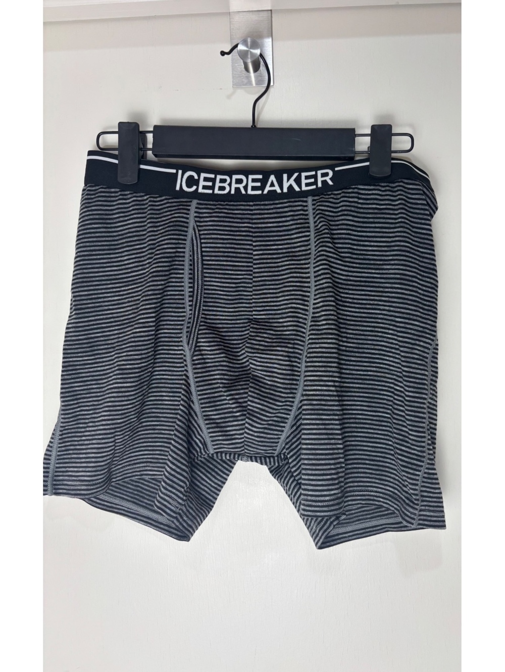 Icebreaker Anatomica Fly Boxer Men S Merino Wool Blend Stripe NWT